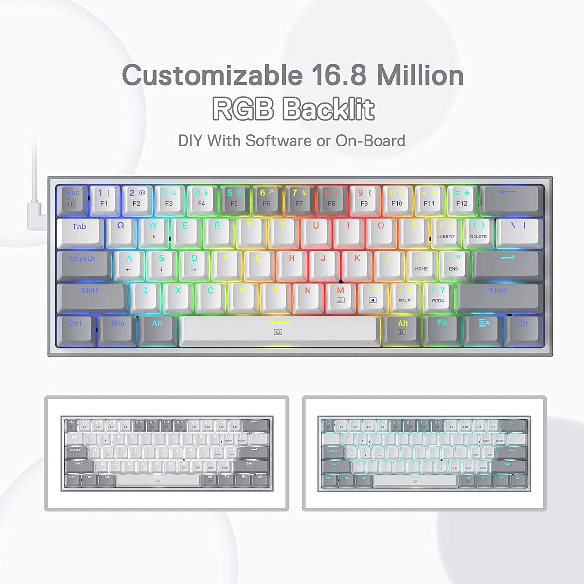 K617 Wired 60% Compact Hot-Swappable RGB Mechanical Gaming Keyboard