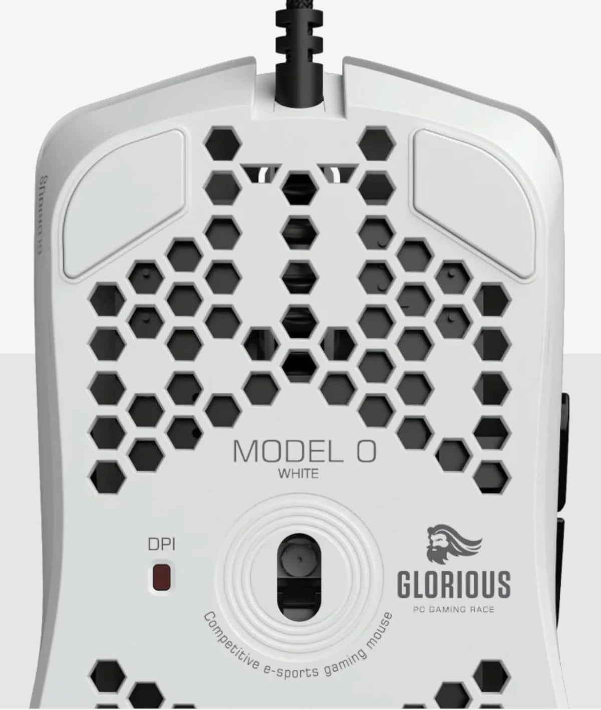 Model O Wired Gaming Mouse - 67G Superlight Honeycomb Design, RGB Lighting, Pixart 3360 Sensor, Omron Switches, Ambidextrous - Matte White