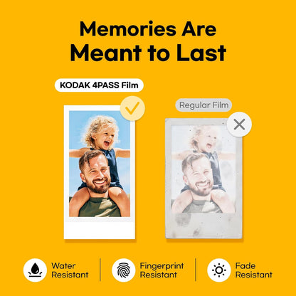 KODAK Mini 2 Retro Portable 2x3 Photo Printer with 4PASS Technology, Includes 38 Sheets, White