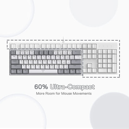 K617 Wired 60% Compact Hot-Swappable RGB Mechanical Gaming Keyboard