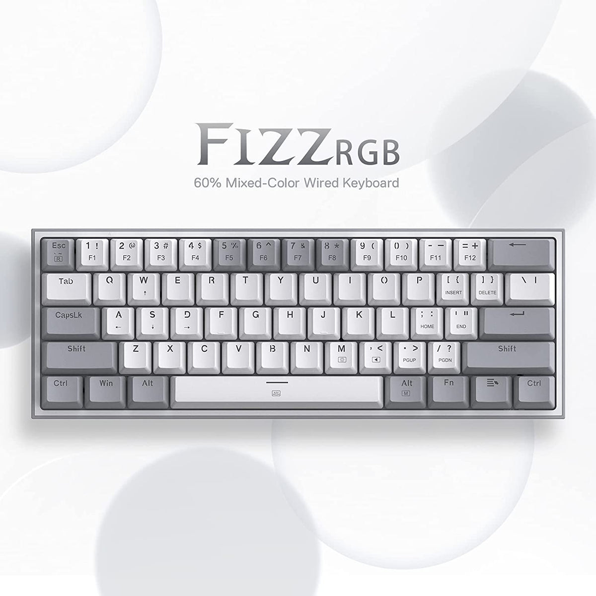 K617 Wired 60% Compact Hot-Swappable RGB Mechanical Gaming Keyboard