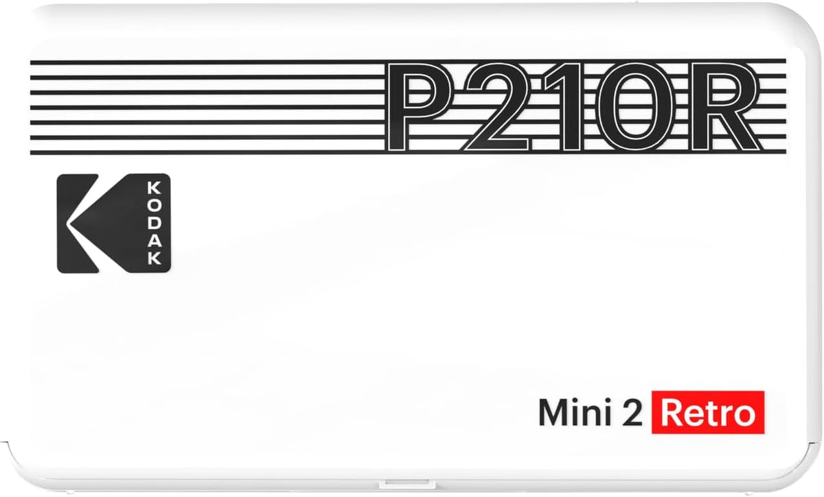KODAK Mini 2 Retro Portable 2x3 Photo Printer with 4PASS Technology, Includes 38 Sheets, White